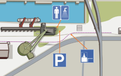 MISE A DISPOSITION DE DOUCHES ET TOILETTES POUR LES CHAUFFEURS LIVREURS