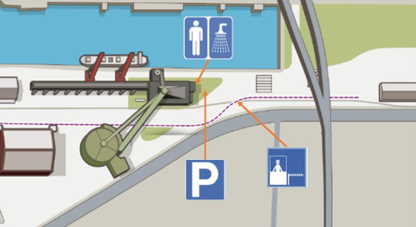 MISE A DISPOSITION DE DOUCHES ET TOILETTES POUR LES CHAUFFEURS LIVREURS